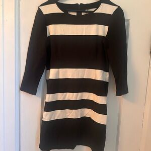 Part Two Striped Bodycon Pencil Dress – Black & White, Size Medium